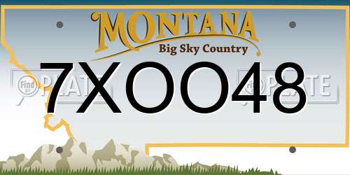 7XOO48 Montana License Plate