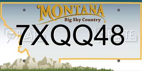 7XQQ48 Montana License Plate