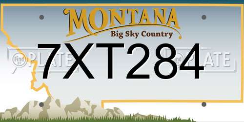 7XT284 Montana License Plate