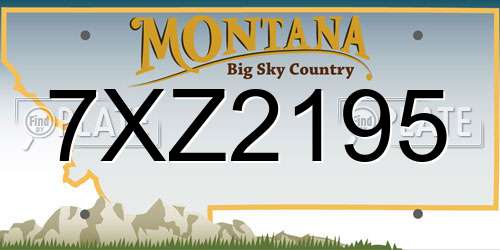 7XZ2195 Montana License Plate