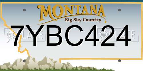 7YBC424 Montana License Plate