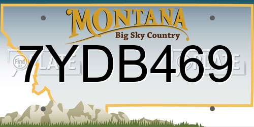 7YDB469 Montana License Plate