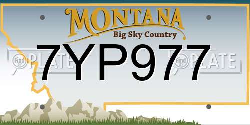 7YP977 Montana License Plate