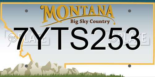 7YTS253 Montana License Plate