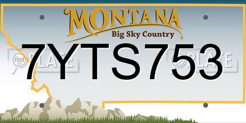 7YTS753 Montana License Plate