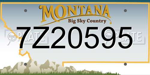 7Z20595 Montana License Plate