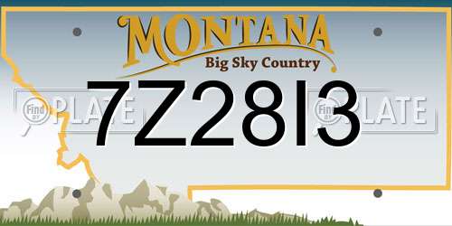 7Z28I3 Montana License Plate
