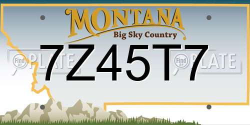 7Z45T7 Montana License Plate
