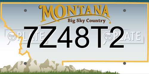 7Z48T2 Montana License Plate