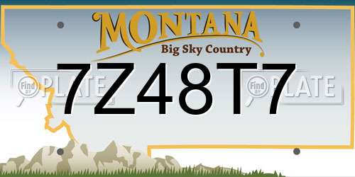 7Z48T7 Montana License Plate