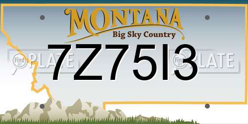 7Z75I3 Montana License Plate