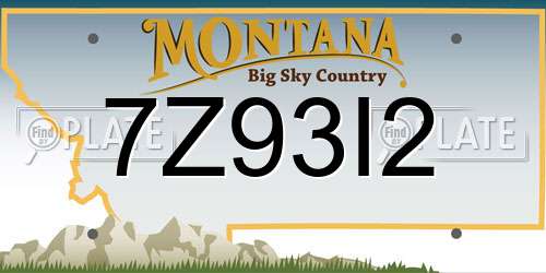 7Z93I2 Montana License Plate