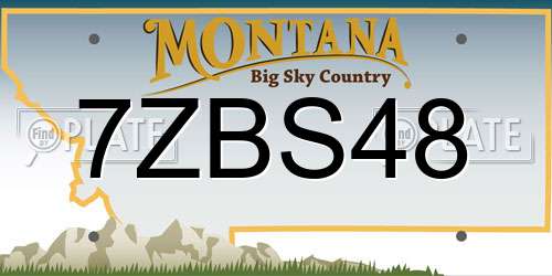 7ZBS48 Montana License Plate