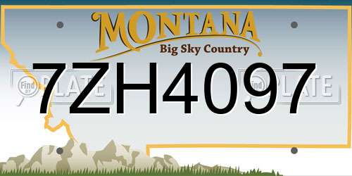 7ZH4097 Montana License Plate