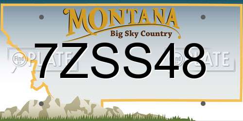 7ZSS48 Montana License Plate