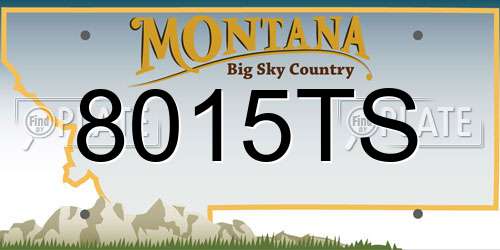 8015TS Montana License Plate