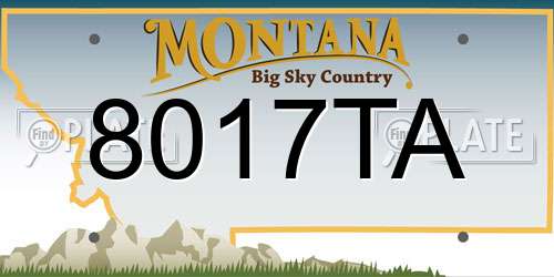 8017TA Montana License Plate