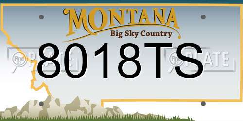 8018TS Montana License Plate