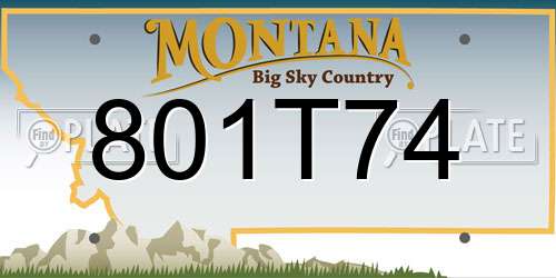 801T74 Montana License Plate