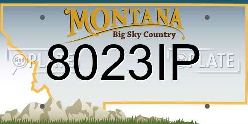 8023IP Montana License Plate