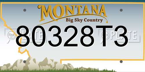 80328T3 Montana License Plate