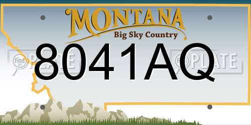 8041AQ Montana License Plate