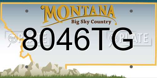 8046TG Montana License Plate