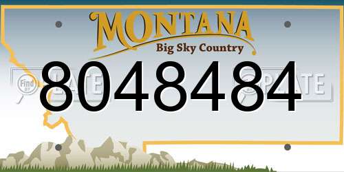 8048484 Montana License Plate