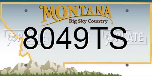 8049TS Montana License Plate