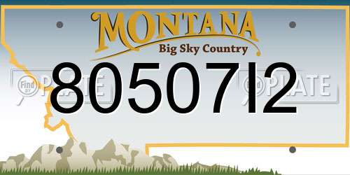 80507I2 Montana License Plate
