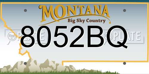8052BQ Montana License Plate