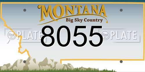 8055 Montana License Plate