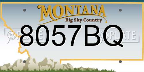 8057BQ Montana License Plate