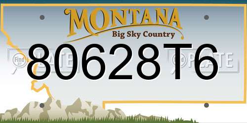 80628T6 Montana License Plate
