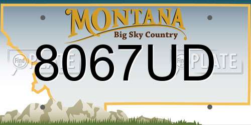 8067UD Montana License Plate