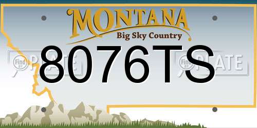 8076TS Montana License Plate