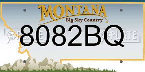 8082BQ Montana License Plate