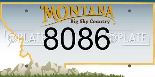 8086 Montana License Plate