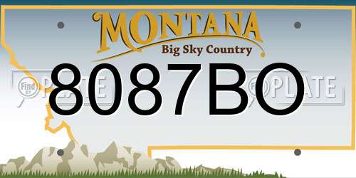 8087BO Montana License Plate