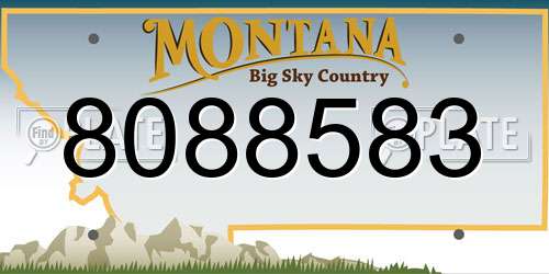 8088583 Montana License Plate