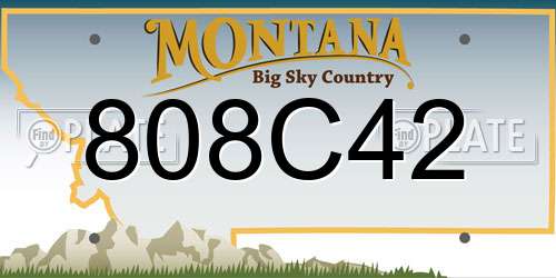 808C42 Montana License Plate