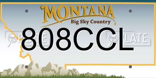 808CCL Montana License Plate