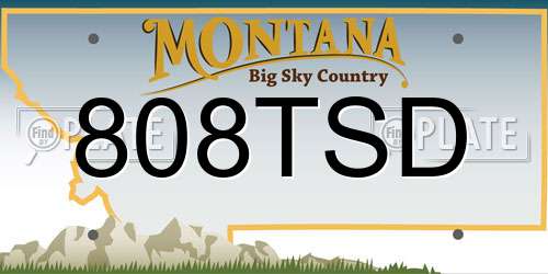 808TSD Montana License Plate