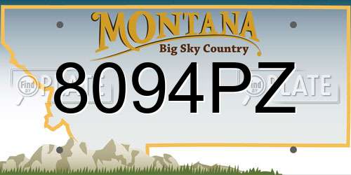 8094PZ Montana License Plate