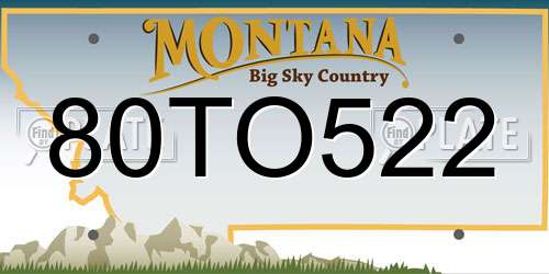 80TO522 Montana License Plate