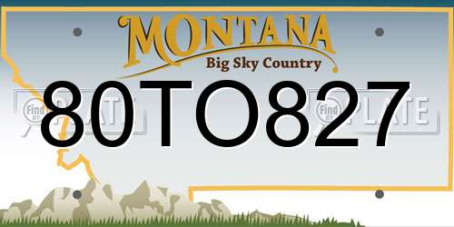 80TO827 Montana License Plate