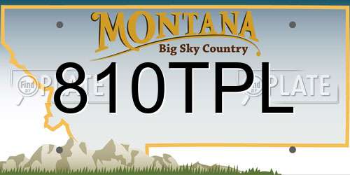 810TPL Montana License Plate
