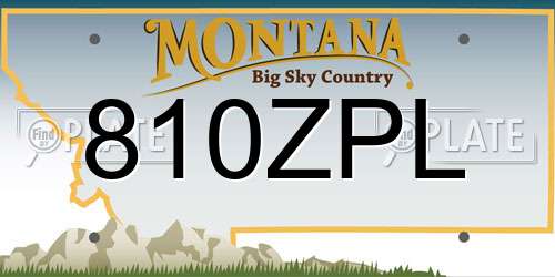 810ZPL Montana License Plate