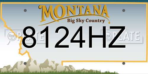 8124HZ Montana License Plate