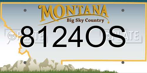 8124OS Montana License Plate